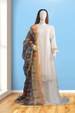 White Chiffon Sharara ARA011