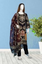 Black Chiffon Suit ARA004
