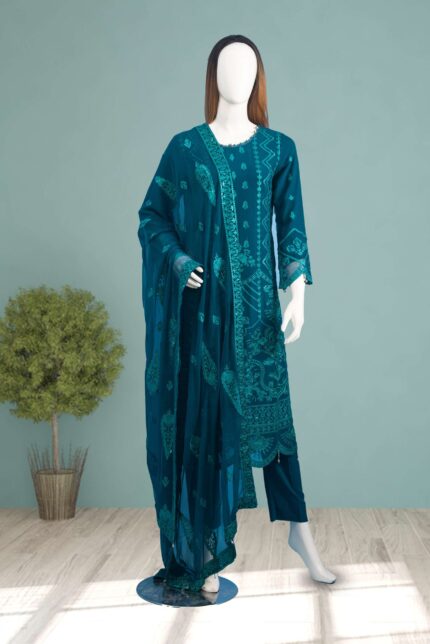 Blue Chiffon Suit ARA006