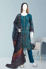 Blue Chiffon Suit ARA007