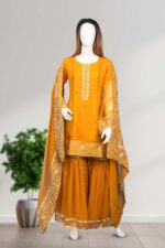 Embroidered Chiffon Gharara ARA001