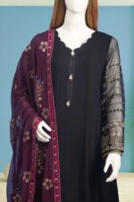 Black Chiffon Dress ARA003 - Image 2