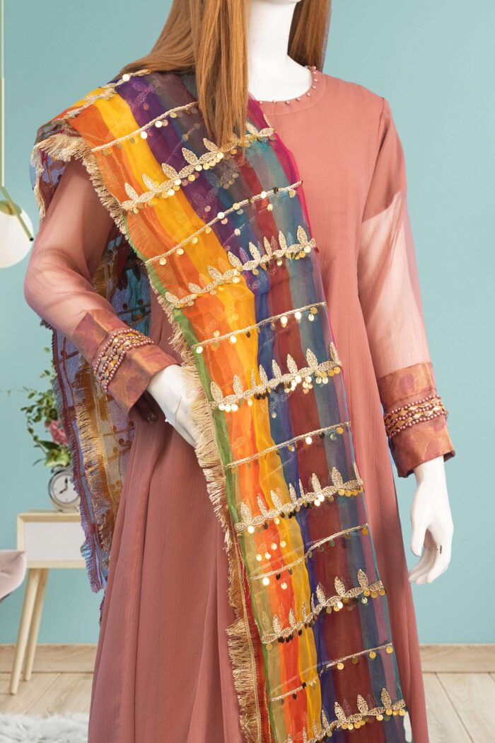 Pink Chiffon Sharara ARA010 - Image 2