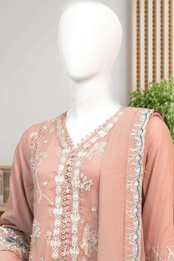 Embroidered Chiffon Suit ARG012 - Image 3