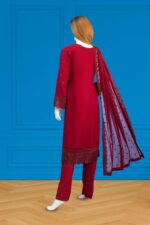 Red Chiffon Suit ARA005 - Image 3