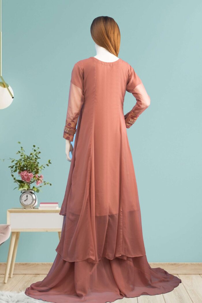 Pink Chiffon Sharara ARA010 - Image 3