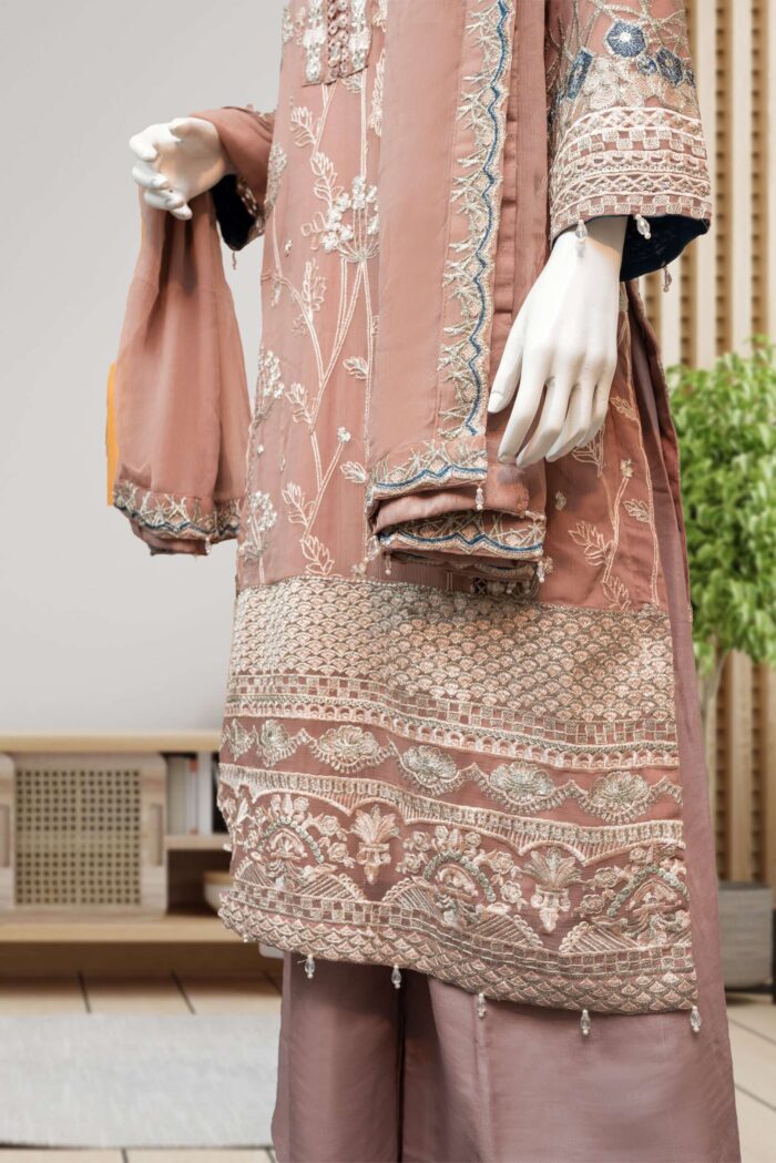 Embroidered Chiffon Suit ARG012 - Image 4