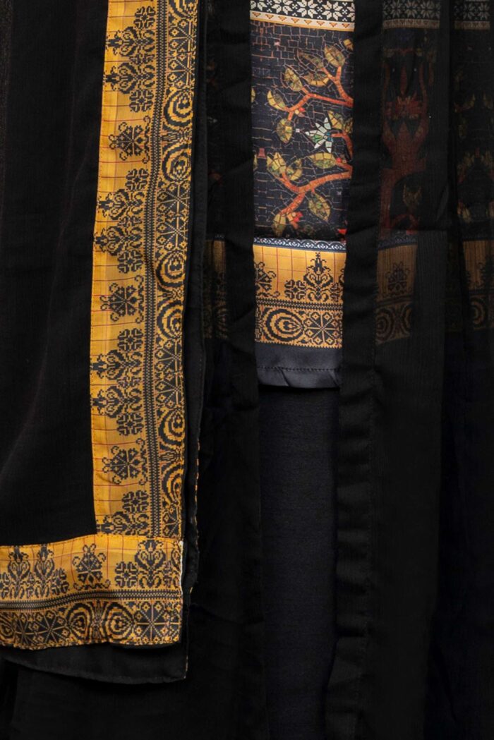 Chiffon Suit with Printed Inner ARG014 - Image 4