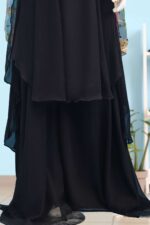 Black Chiffon Sharara ARA019 - Image 4