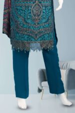 Blue Chiffon Suit ARA007 - Image 4