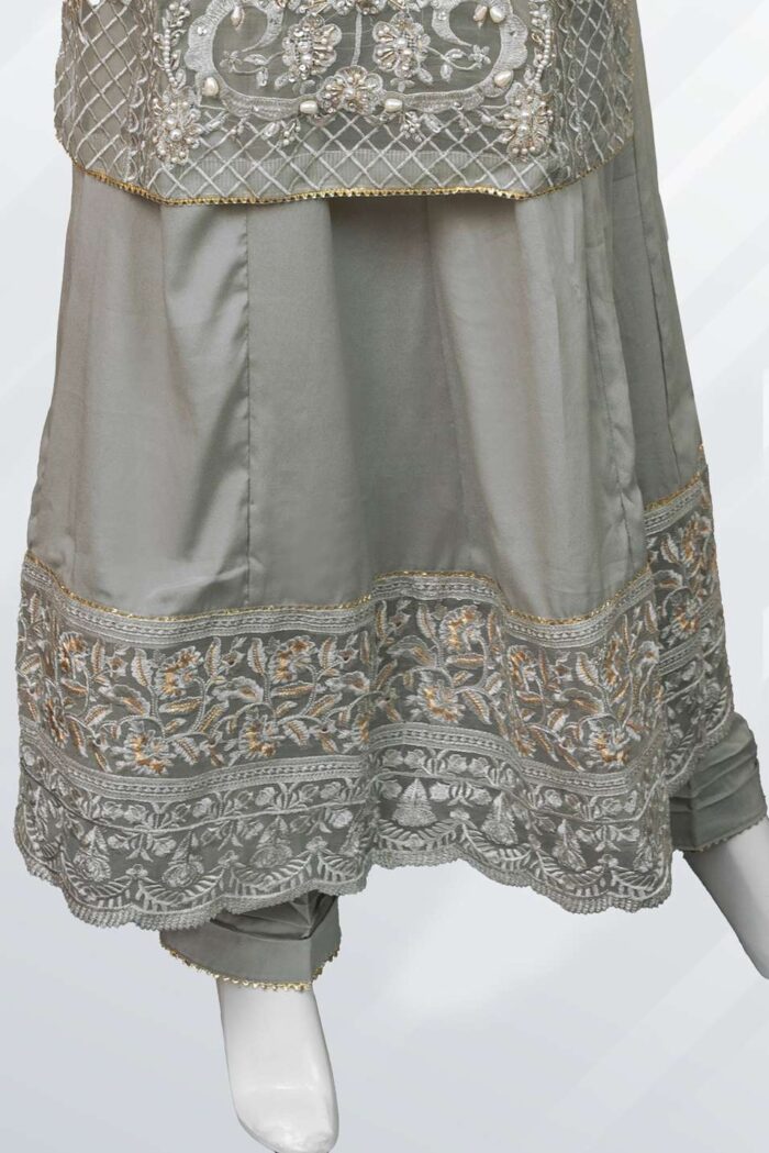 Embroidered Chiffon Suit - ARG001 - Image 4
